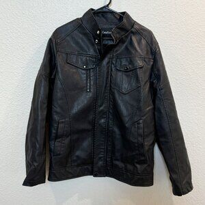 ChouYatou Men's Leather Jacket - M